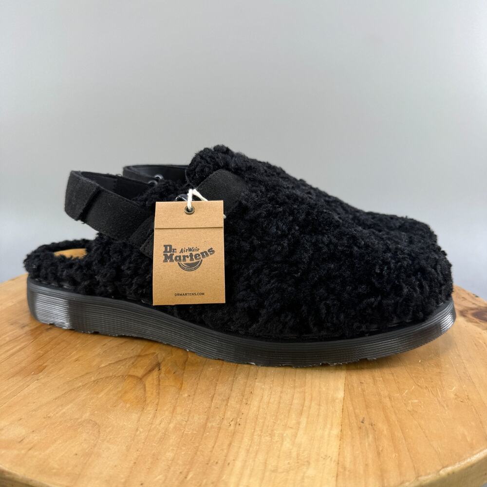 Dr Marten Jorge II Mens Size 14 Faux Fur Lined Deluxe Borg Slingback Mules NEW